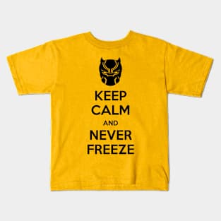 Black Panther - KEEP CALM (black graphics) Kids T-Shirt